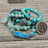 Lagoon Lights Luxe Designer Bracelet Stack